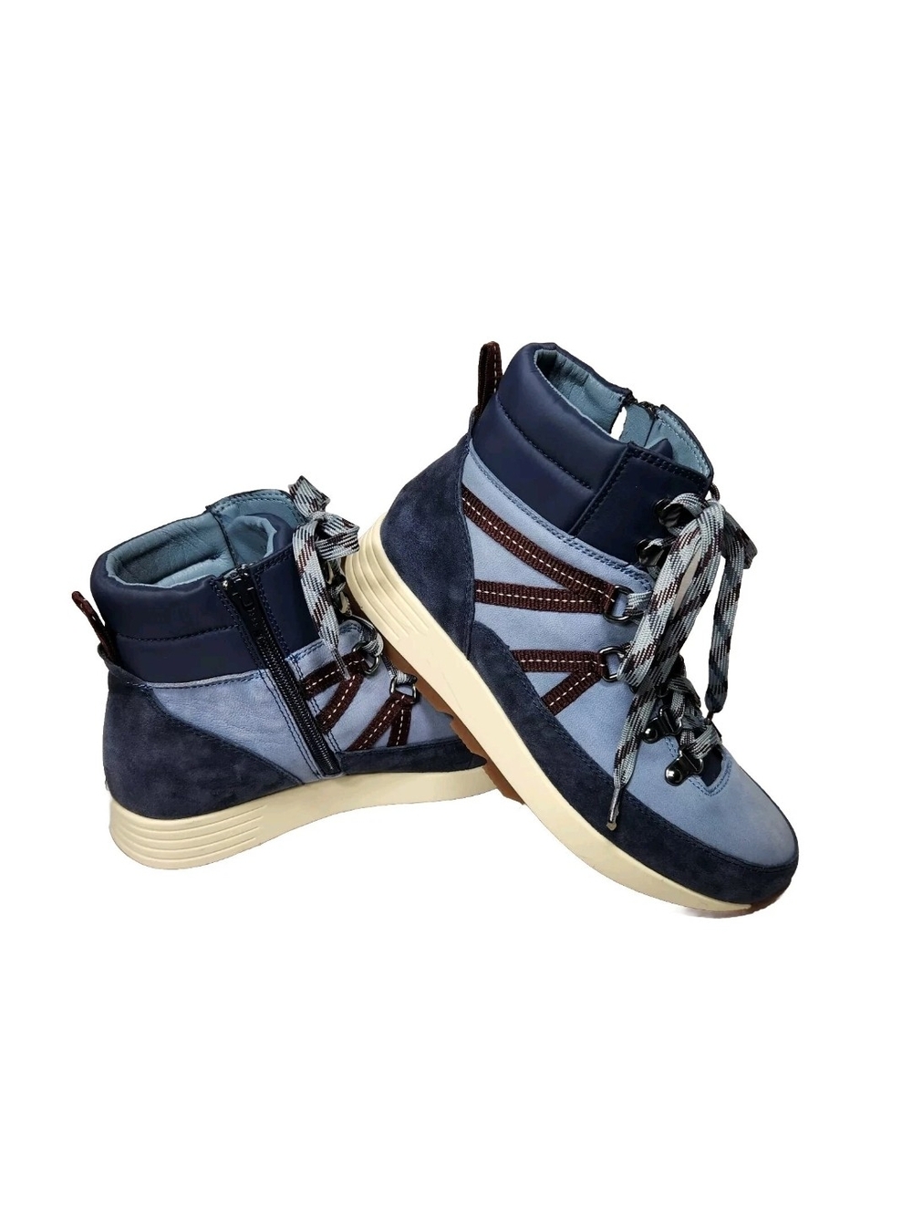 Alex Marie Thayla 6.5 Blue Suede Nubuck Lace Up Hiker Ankle Boots Womens 634
